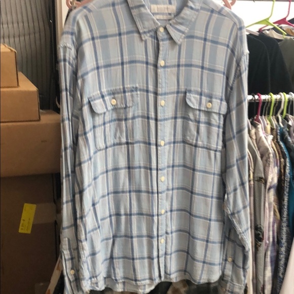 Lucky Brand Blue Casual Button Down Shirt - Picture 1 of 5